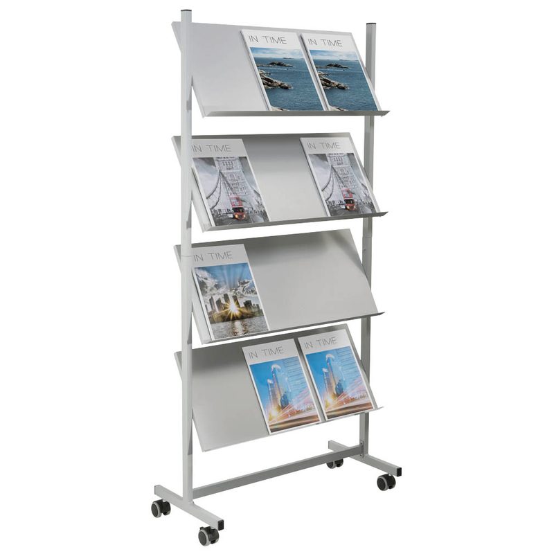 helit Prospektregal grau DIN A4