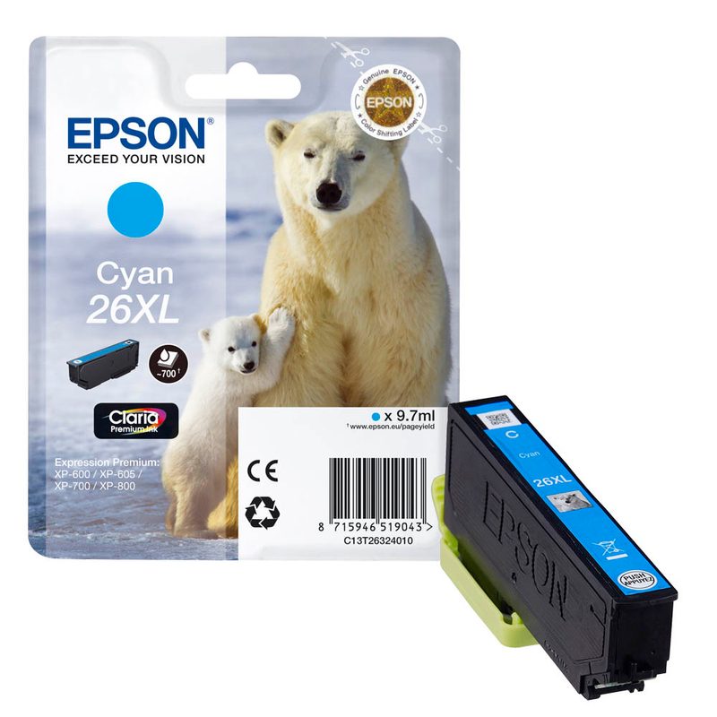 EPSON 26 XL / T2632 XL  cyan Druckerpatrone