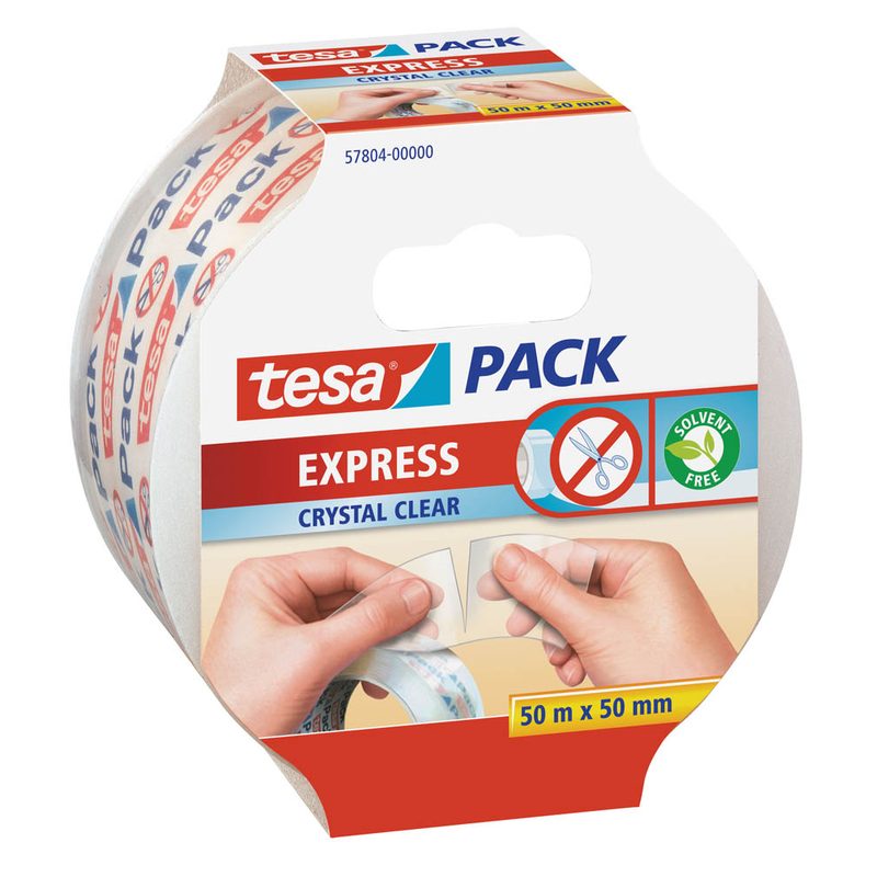tesa Packband tesapack® EXPRESS Crystal Clear transparent 50,0 mm x 50,0 m 1 Rolle