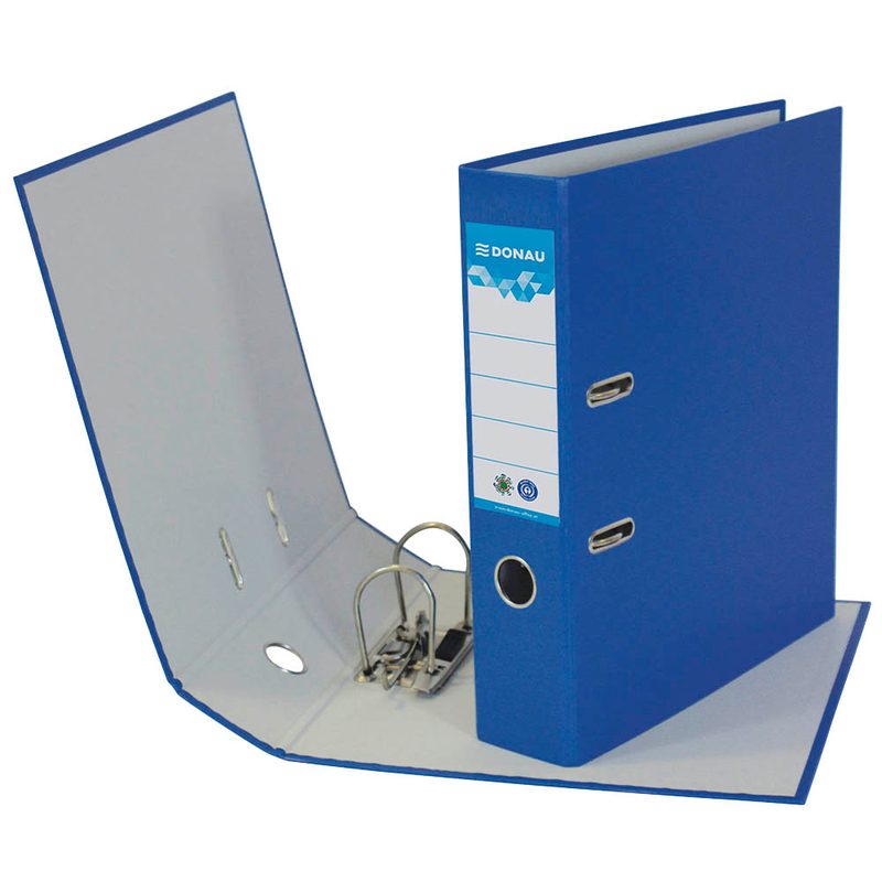 DONAU Öko Ordner blau Karton 7,5 cm DIN A4