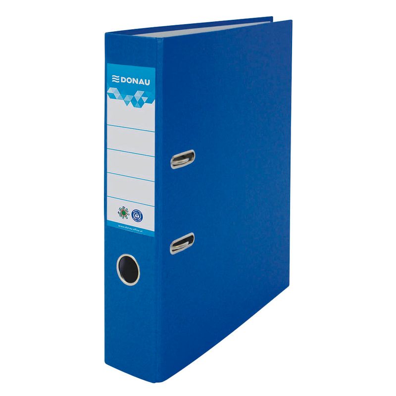DONAU Öko Ordner blau Karton 7,5 cm DIN A4