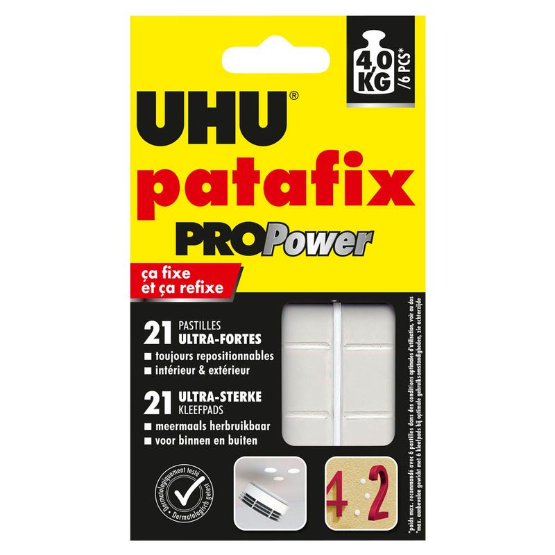 UHU ProPower doppelseitige Klebepads für max. 3,0 g 25 x 20,0 mm