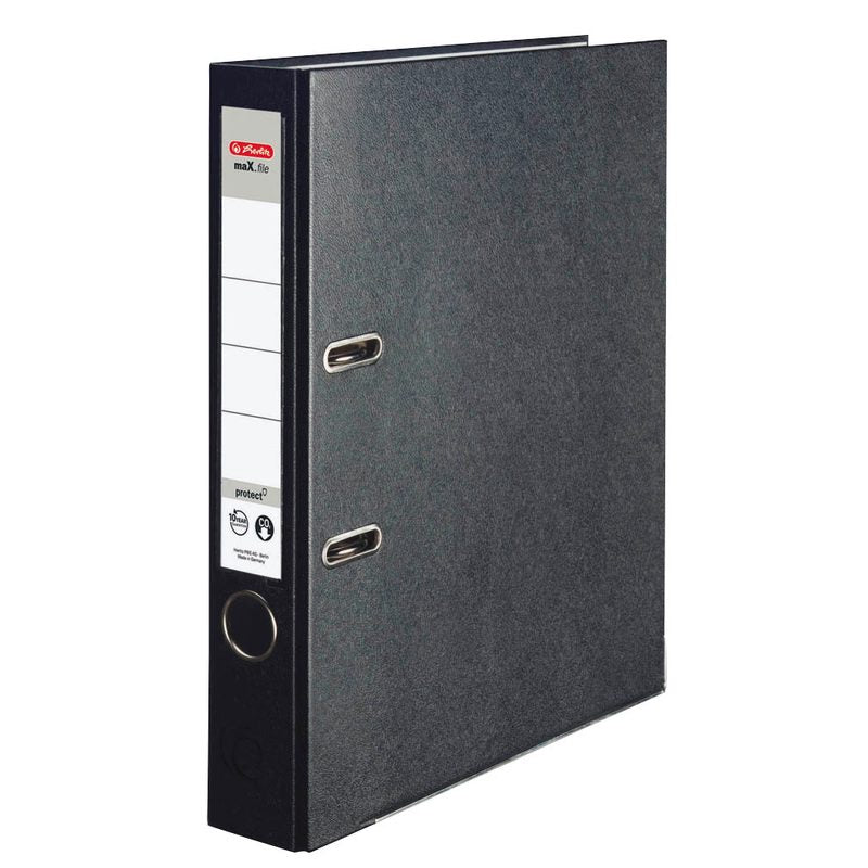 herlitz maX.file protect Ordner schwarz Kunststoff 5,0 cm DIN A4
