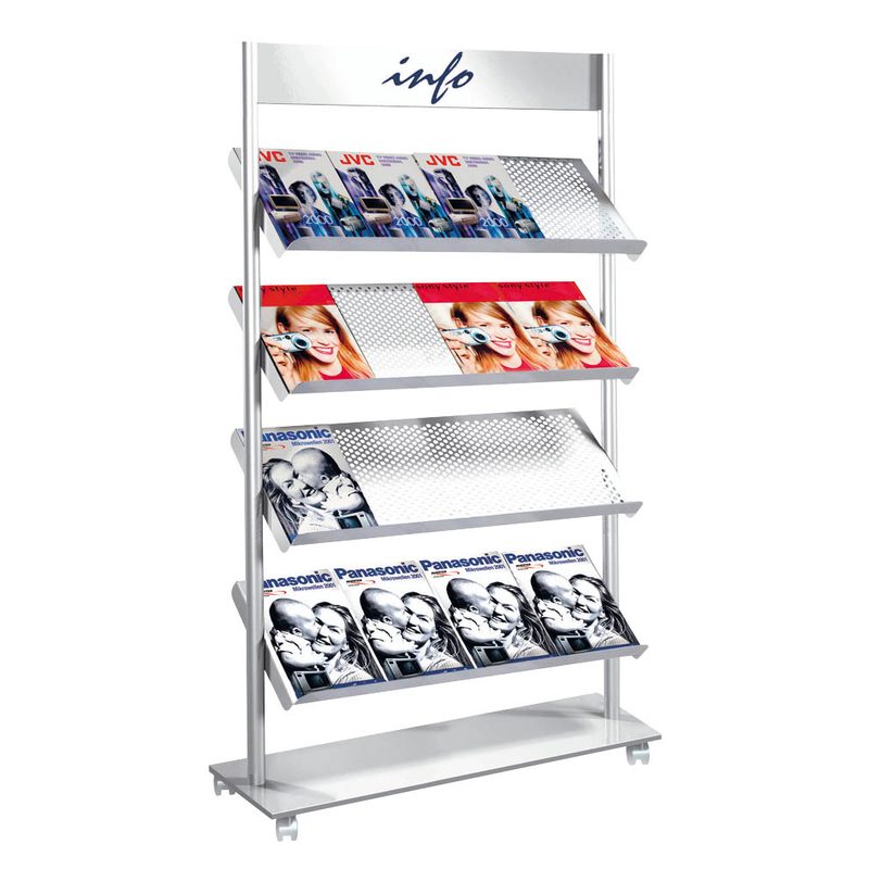 Kerkmann Prospektregal silber DIN A4