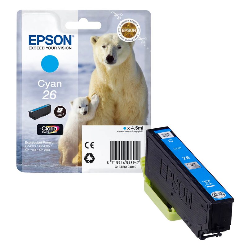 EPSON 26 / T2612  cyan Druckerpatrone