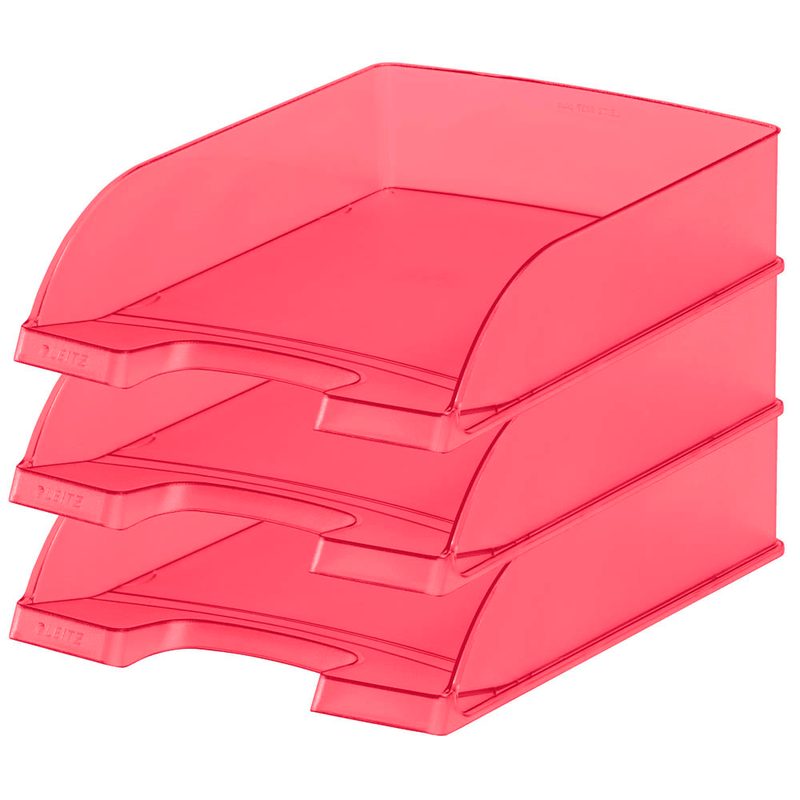 LEITZ Briefablage Plus rot-transparent