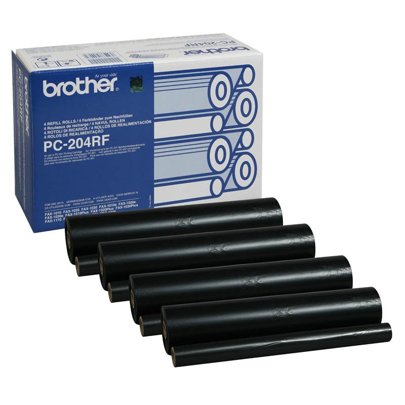 brother PC-204RF schwarz Thermo-Druckfolie, 4 Rollen