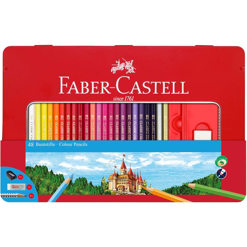 FABER-CASTELL Classic Buntstifte farbsortiert, 48 St.