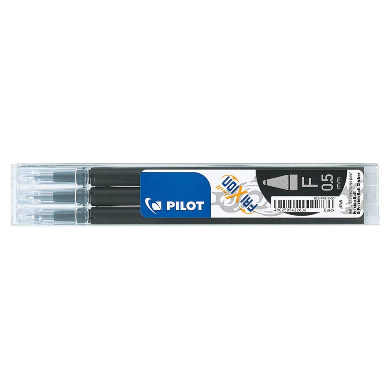 PILOT FRIXION Tintenrollerminen schwarz 0,3 mm 3 St.