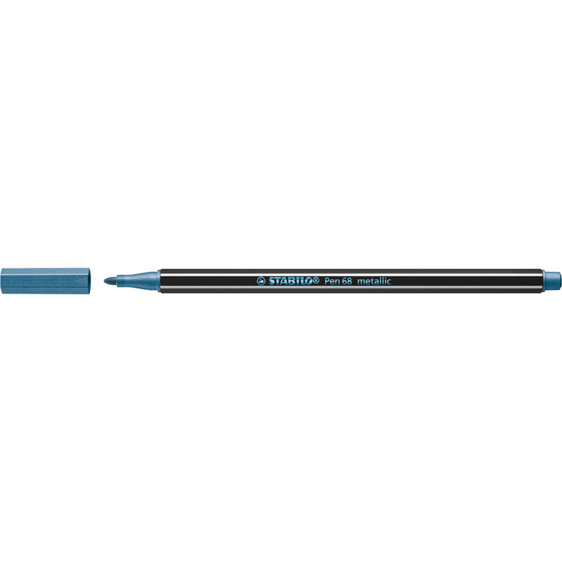STABILO Pen 68 metallic Filzstift blau, 1 St.