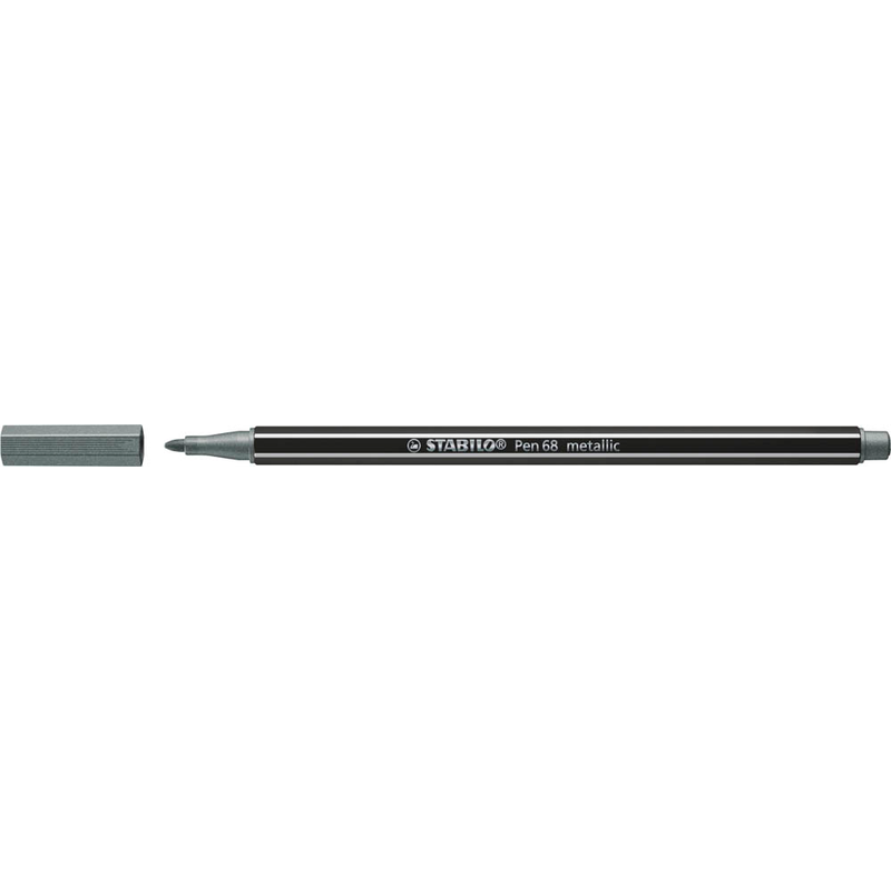 STABILO Pen 68 metallic Filzstift silber, 1 St.
