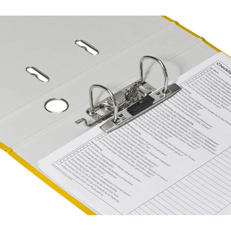 DONAU Klassik Ordner gelb Karton 7,5 cm DIN A4