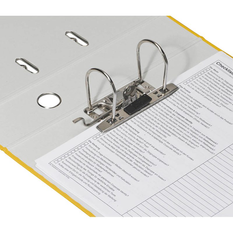 DONAU Klassik Ordner gelb Karton 5,0 cm DIN A4