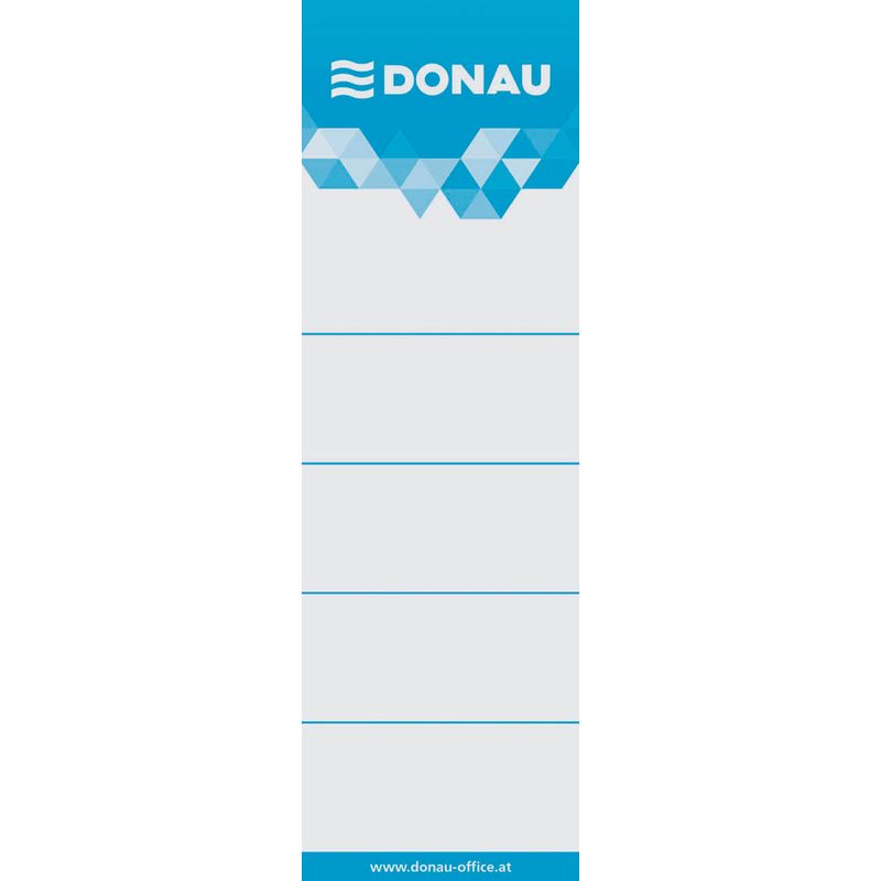20 DONAU Einsteck-Rückenschilder weiß für 7,5 cm Rückenbreite
