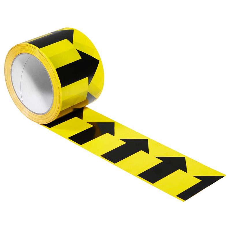 SUPRA Warnklebeband Pfeile (quer) gelb/schwarz 75,0 mm x 66,0 m 1 Rolle