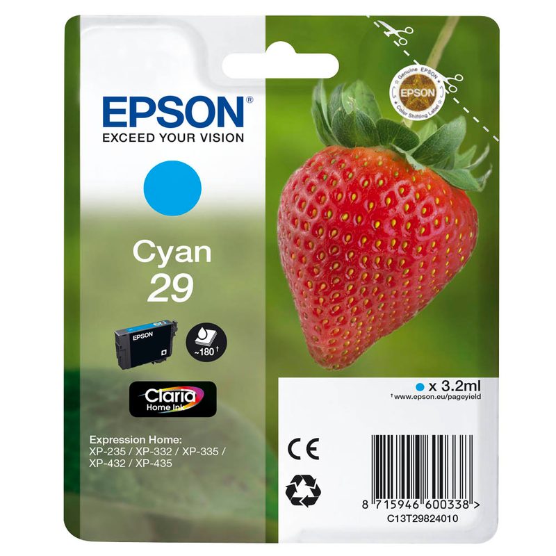 EPSON 29 / T2982  cyan Druckerpatrone