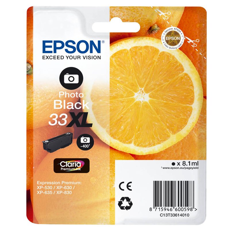 EPSON 33XL / T3361XL  photo schwarz Druckerpatrone
