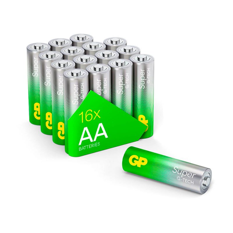 16 GP Batterien SUPER Mignon AA 1,5 V