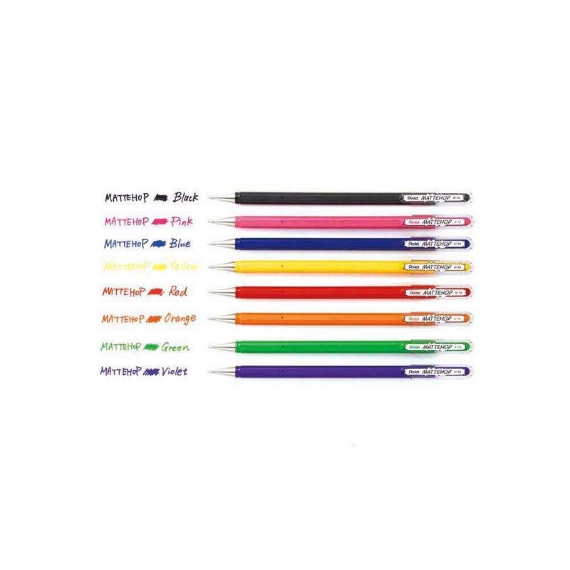 Pentel Mattehop Gelschreiber 0,5 mm, Schreibfarbe: rot, 1 St.