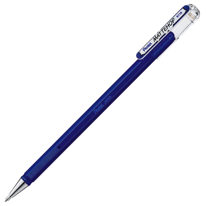Pentel Mattehop Gelschreiber 0,5 mm, Schreibfarbe: blau, 1 St.