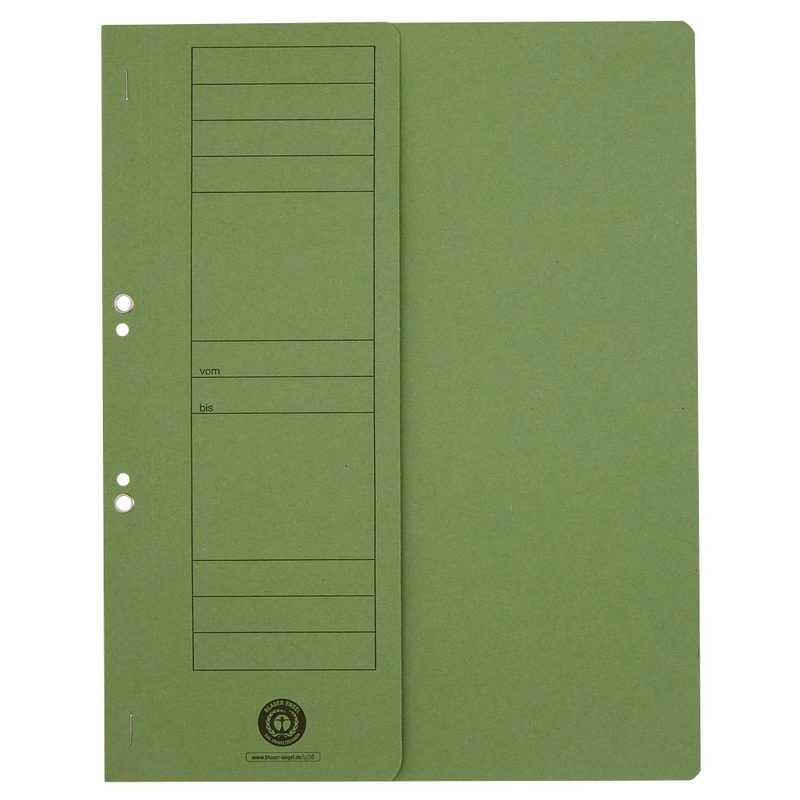 Ösenhefter Karton grün DIN A4, halber Deckel, 20 St.