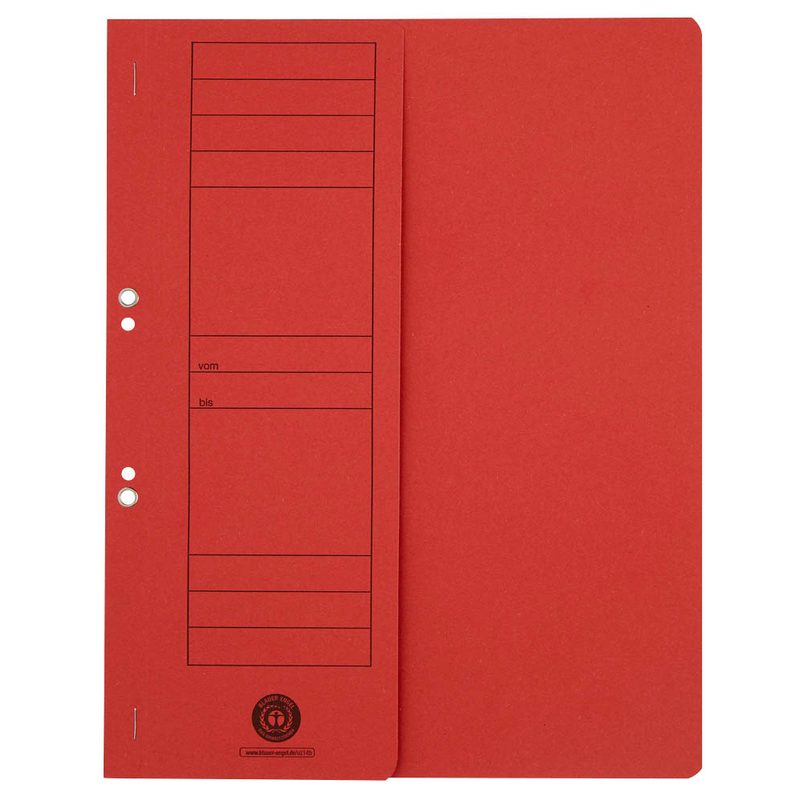 Ösenhefter Karton rot DIN A4, halber Deckel, 20 St.