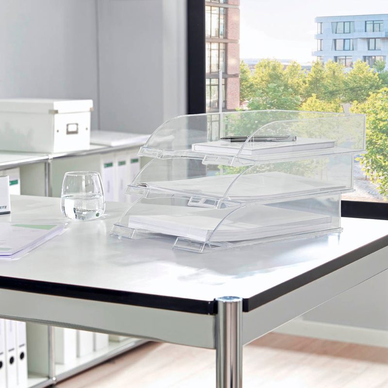 LEITZ Briefablage Plus glasklar
