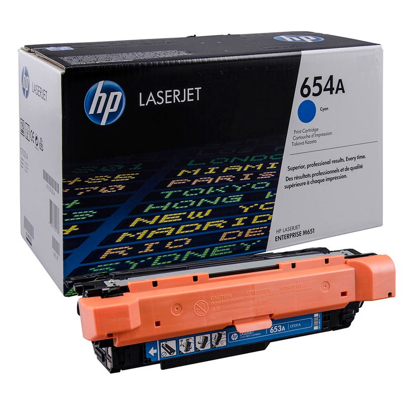 HP 654A (CF331A) cyan Tonerkartusche