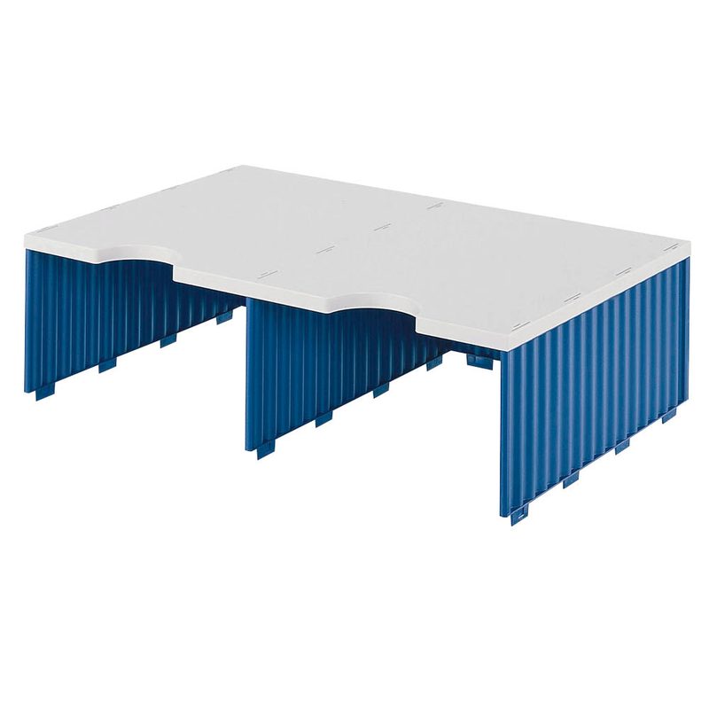 styro Sortierstation Styrodoc Jumbo Aufbaueinheit grau/blau mit 2 Fächer