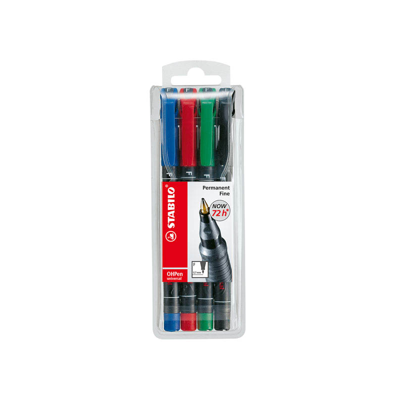 STABILO OHPen universal Folienstifte-Set farbsortiert permanent 4 St.