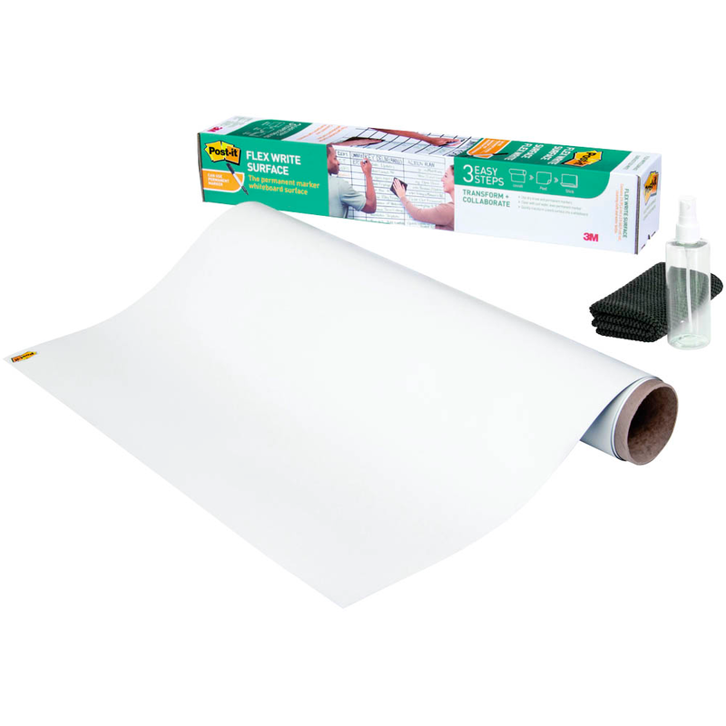 Post-it® selbstklebende Whiteboardfolie Flex Write Surface blanko 91,4 x 60,9 cm, 1 Rolle
