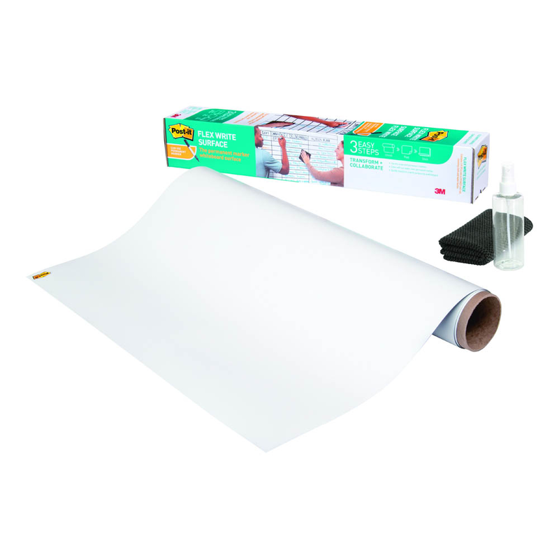 Post-it® selbstklebende Whiteboardfolie Flex Write Surface blanko 182,9 x 121,9 cm, 1 Rolle