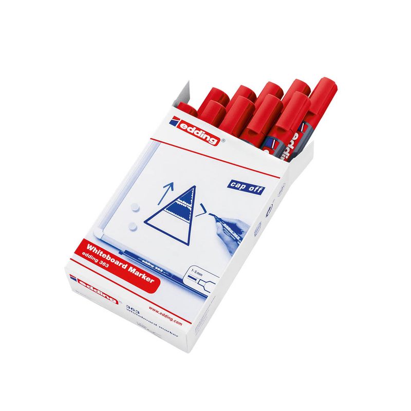 edding 363 Whiteboard-Marker rot 1,0 - 5,0 mm, 10 St.