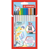 thumb-STABILO Pen 68 brush Brush-Pens farbsortiert, 12 St.