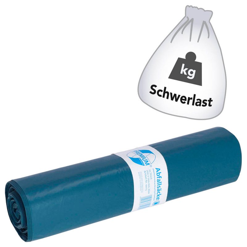 DEISS Schwerlastsäcke PREMIUM® Typ 70 120,0 l blau 53 µm, 25 St.
