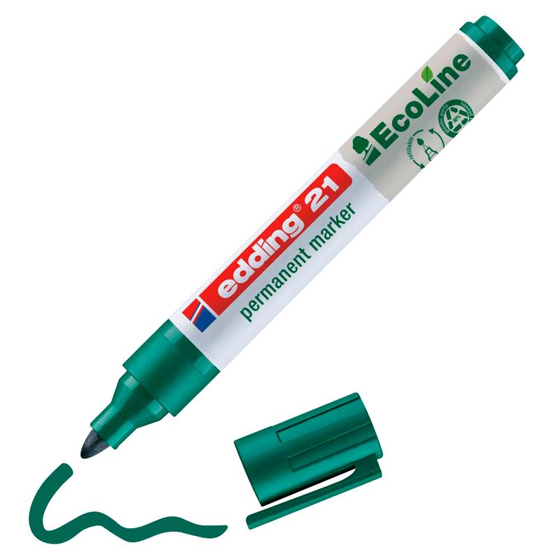 edding 21 EcoLine Permanentmarker grün 1,5 - 3,0 mm, 10 St.