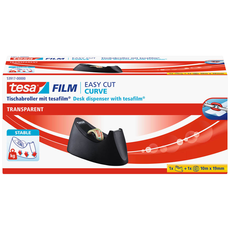 tesa Tischabroller Curve schwarz