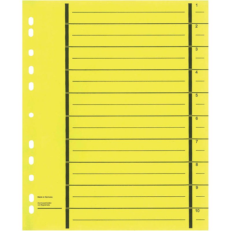 Wekre Trennblätter 1-10 gelb, 50 St.