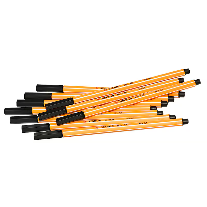 STABILO point 88 Fineliner schwarz 0,4 mm, 10 St.