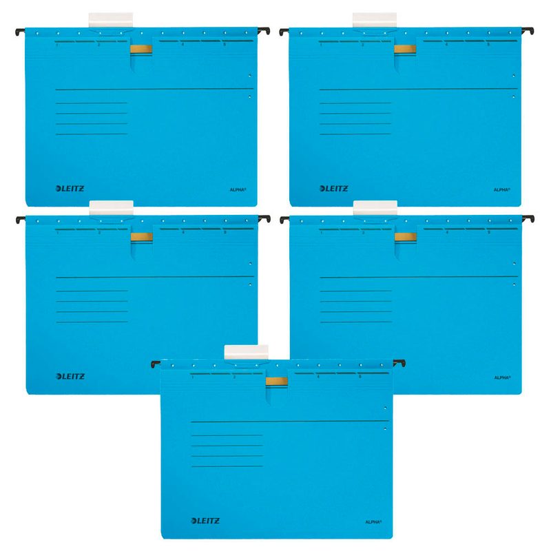5 LEITZ Hängehefter ALPHA® 1984 Karton blau 1 x kaufmännische Heftung