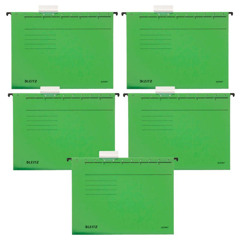 5 LEITZ Hängemappen ALPHA® 1985 grün