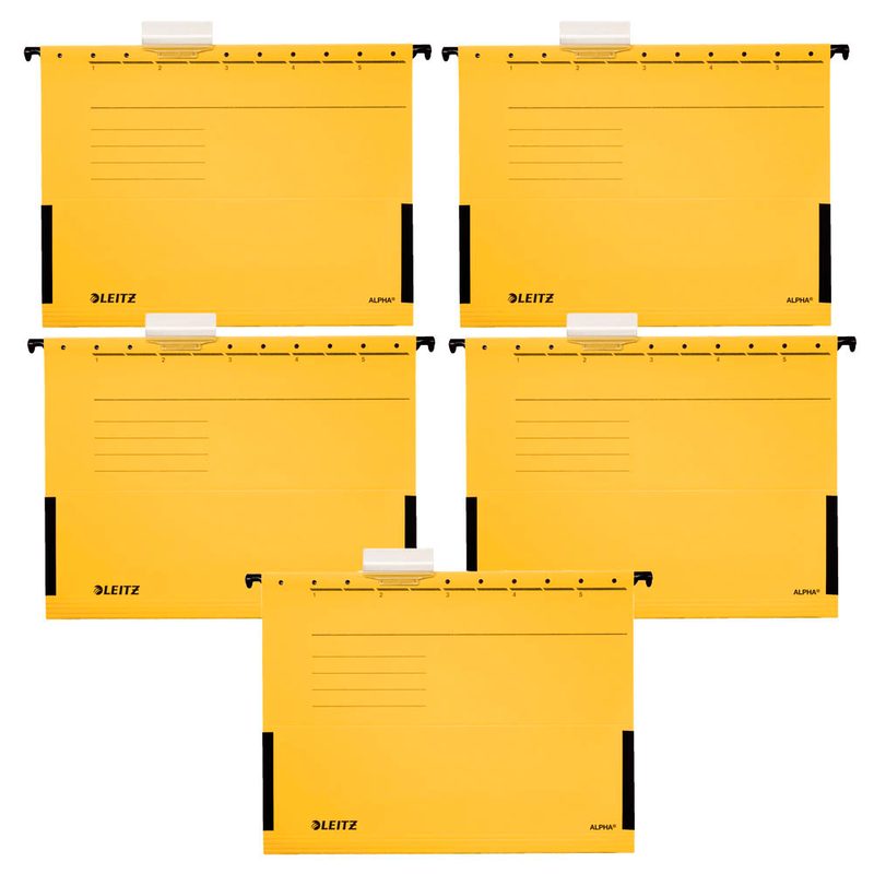 5 LEITZ Hängetaschen ALPHA® 1986 gelb