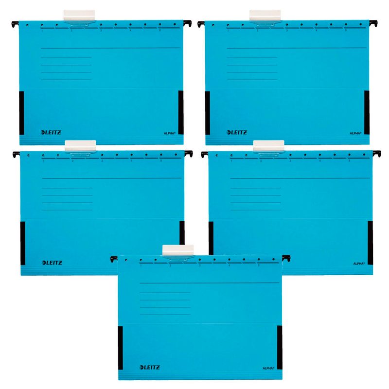 5 LEITZ Hängetaschen ALPHA® 1986 blau