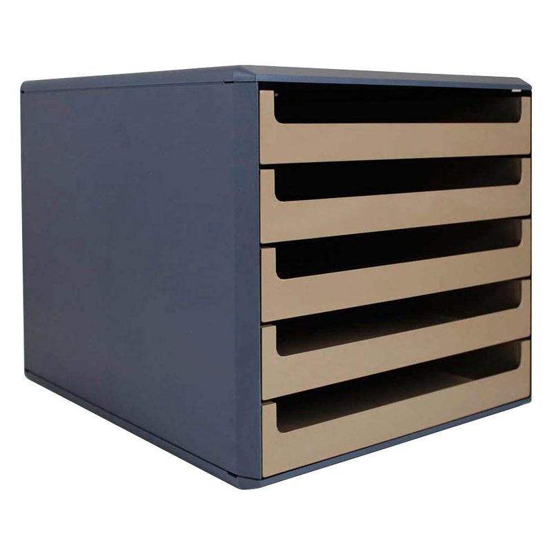 M&M Schubladenbox  karamell 30057652BE, DIN A4 mit 5 Schubladen