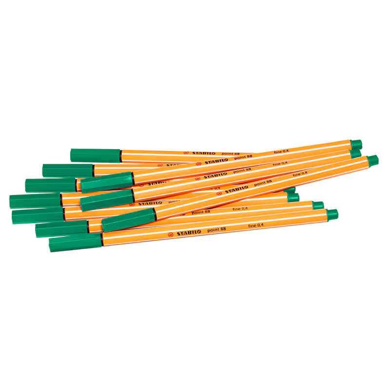 STABILO point 88 Fineliner grün 0,4 mm, 10 St.