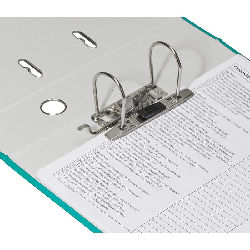 DONAU Klassik Ordner türkis Karton 5,0 cm DIN A4