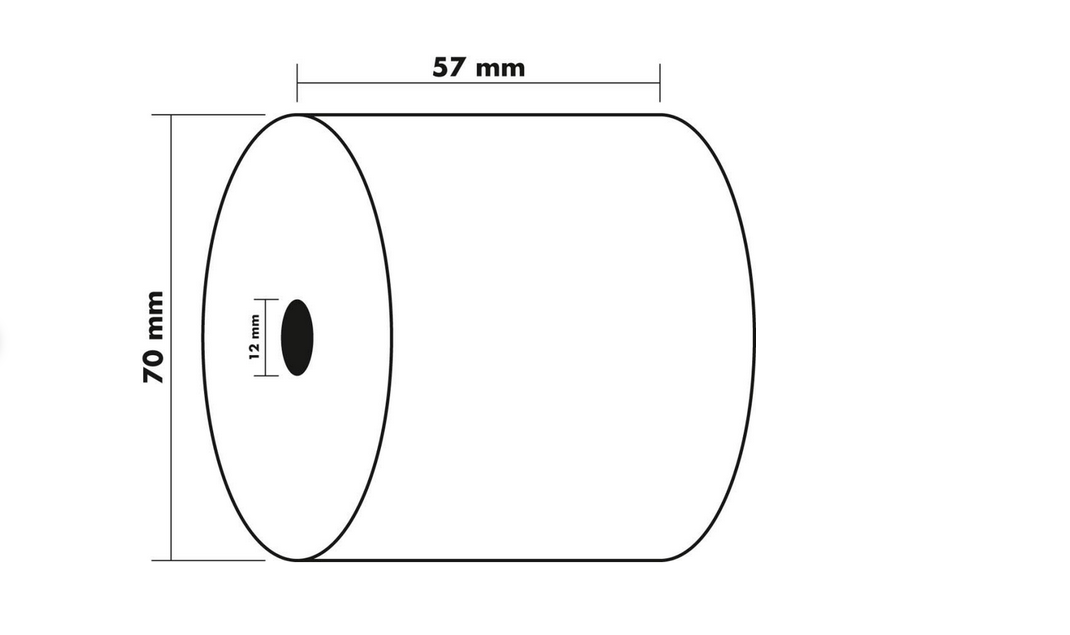 Exacompta Additionsrollen 5,7 cm x 40,0 m, 10 Rollen
