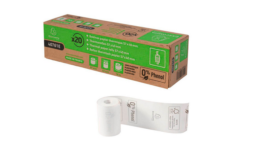 Exacompta Thermorollen 5,7 cm x 18,0 m, 20 Rollen