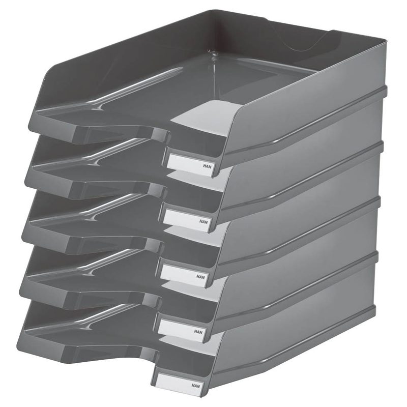 5 HAN Briefablagen VIVA dunkelgrau