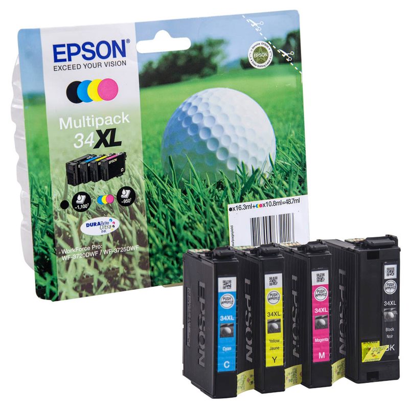 EPSON 34XL / T3476XL  schwarz, cyan, magenta, gelb Druckerpatronen, 4er-Set